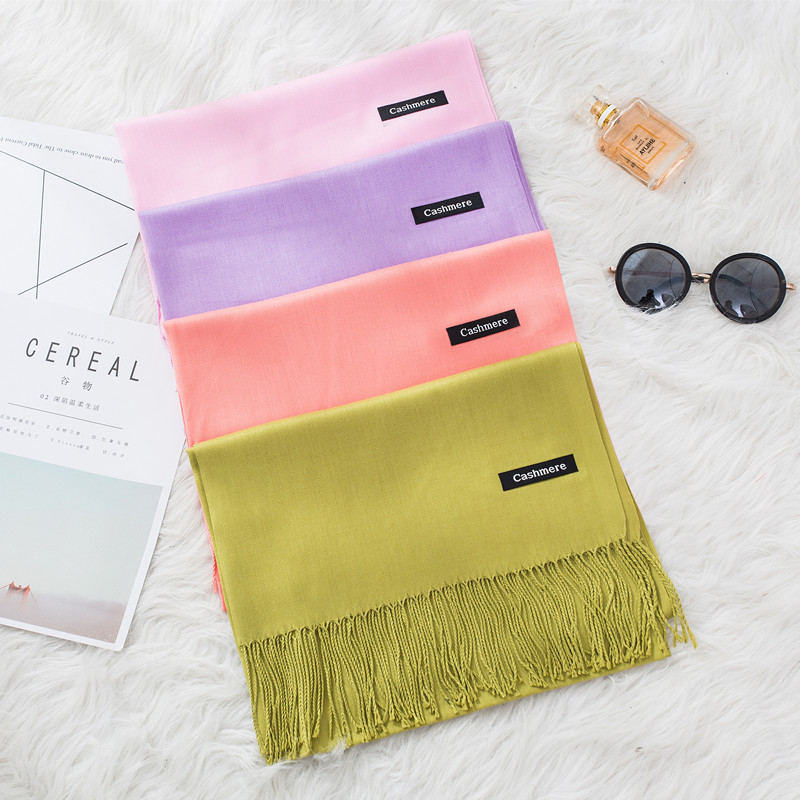 Cashmere Scarf - Fashion Solid Color 2020 Women Scarf
