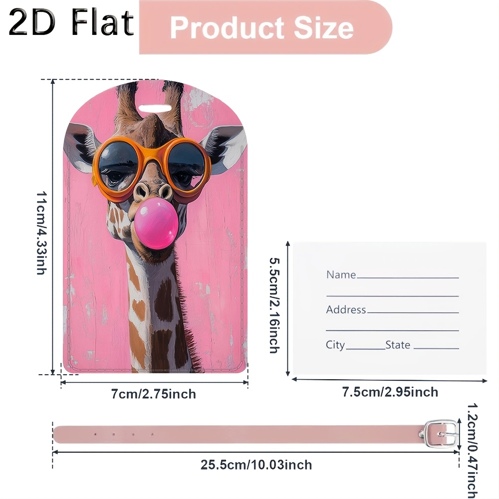 Cute Giraffe Luggage Tag Trave - Travel Luggage Set review and price
