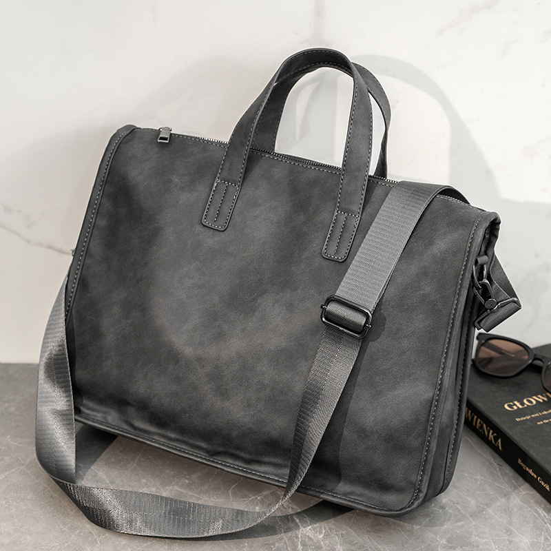 Casual Business Men's Handbag  - Leather Briefcase review and price