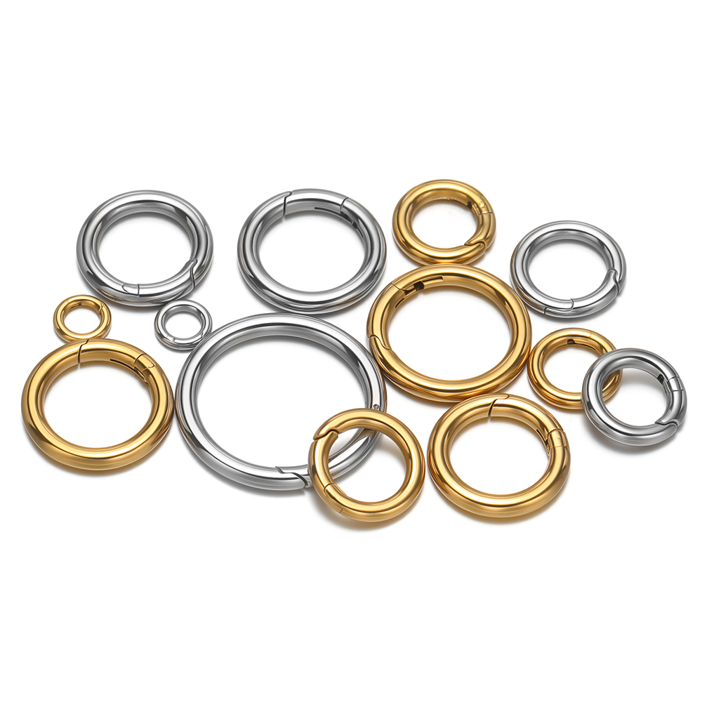 2Pcs/Lot Round Spring Clasps S - Gold Plated Jewelry review and price