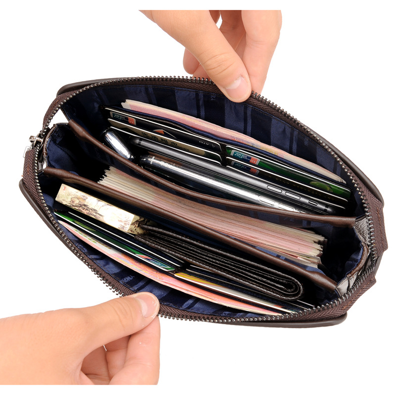 Male Long Money Wallets Mobile - Leather Wallet Men review and price