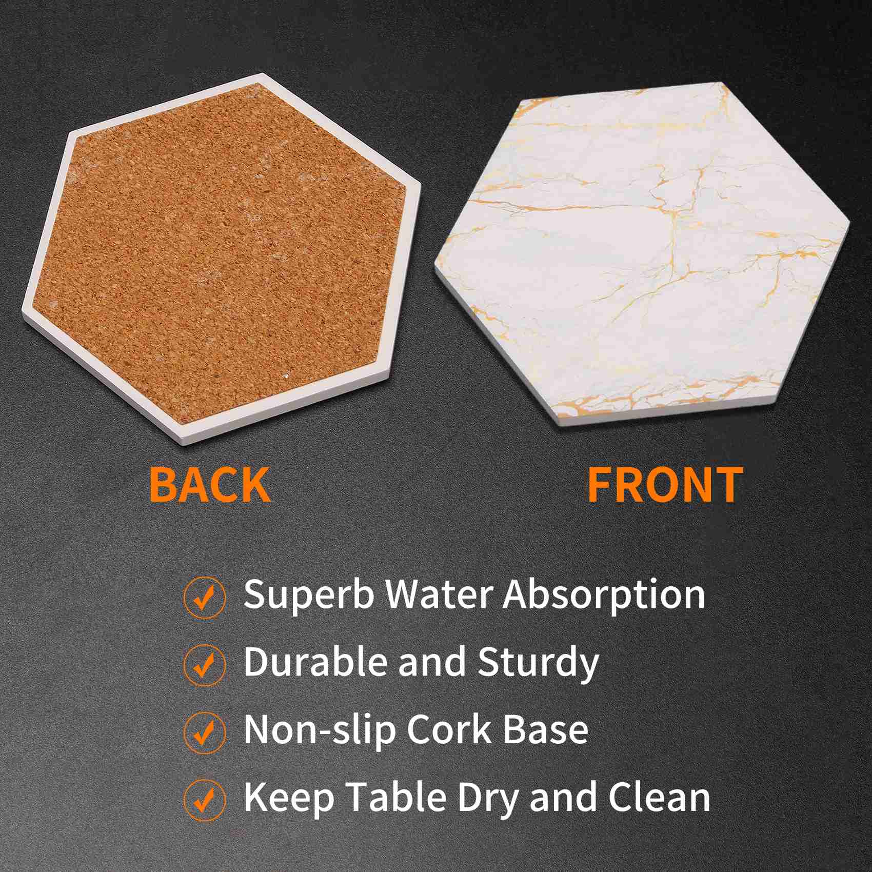 A69E8 PC Coasters For Drinks A - Marble Coaster Set review and price